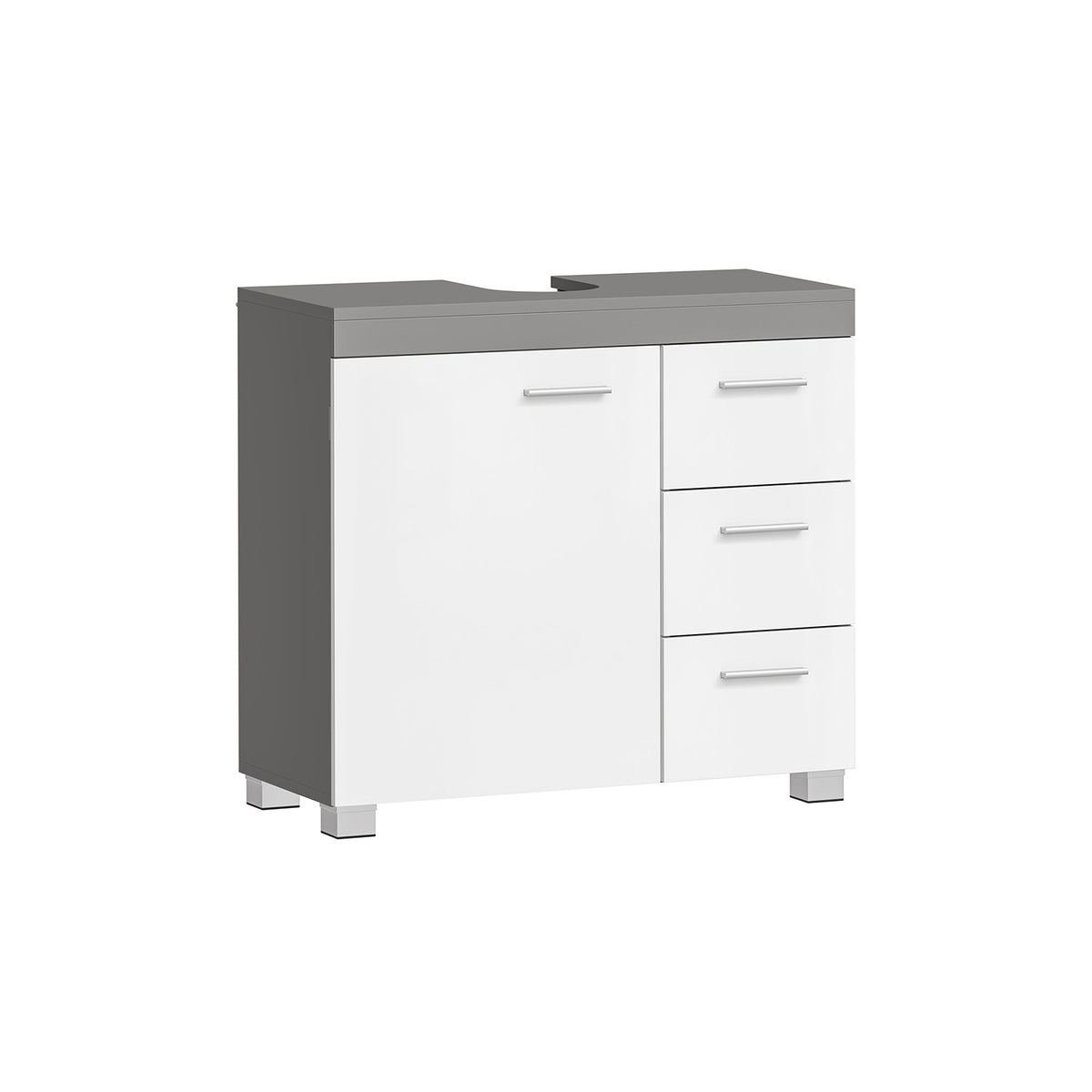 Waschbeckenunterschrank 2 Fächer hinter der Tür