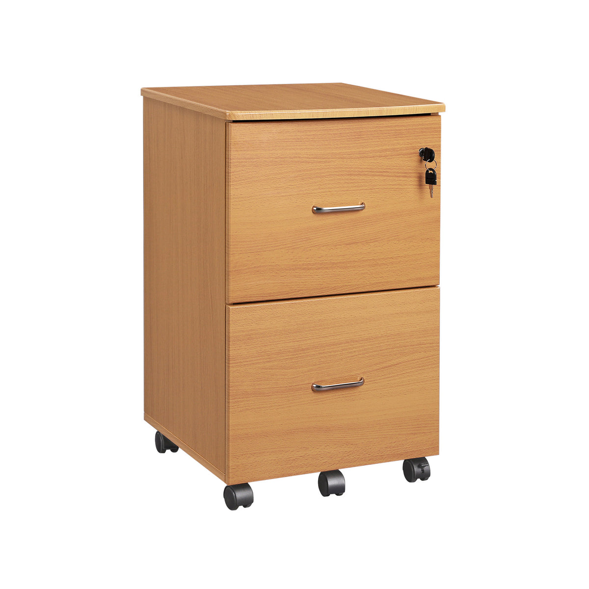 Rollcontainer Buchenfarben