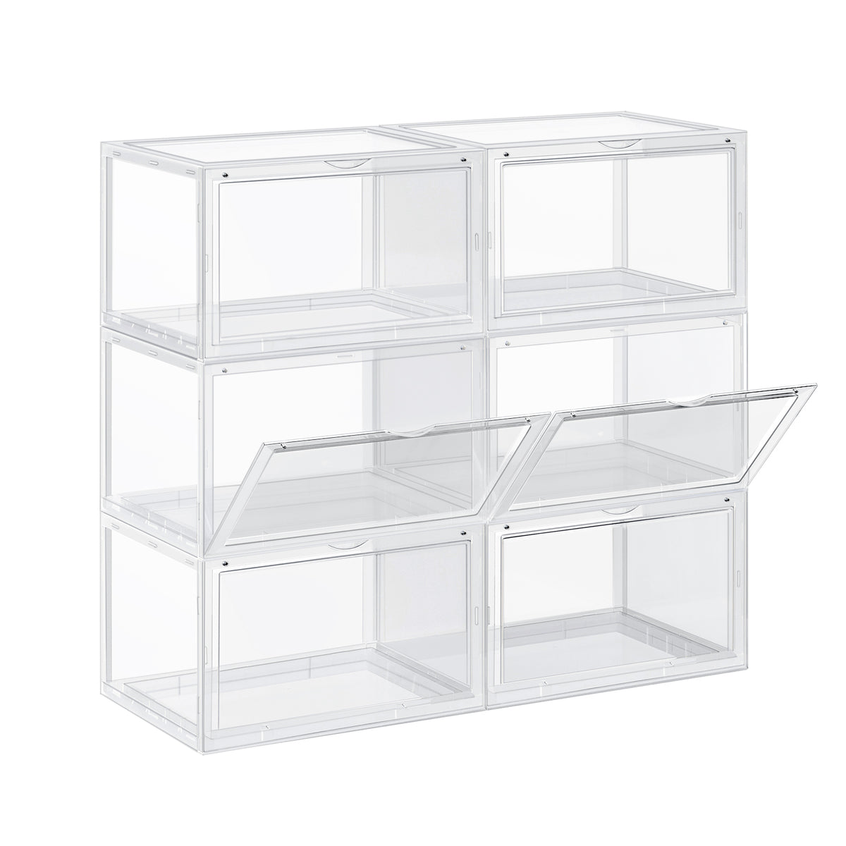 Schuhboxen 6 Stk bis Größe 46 Transparent