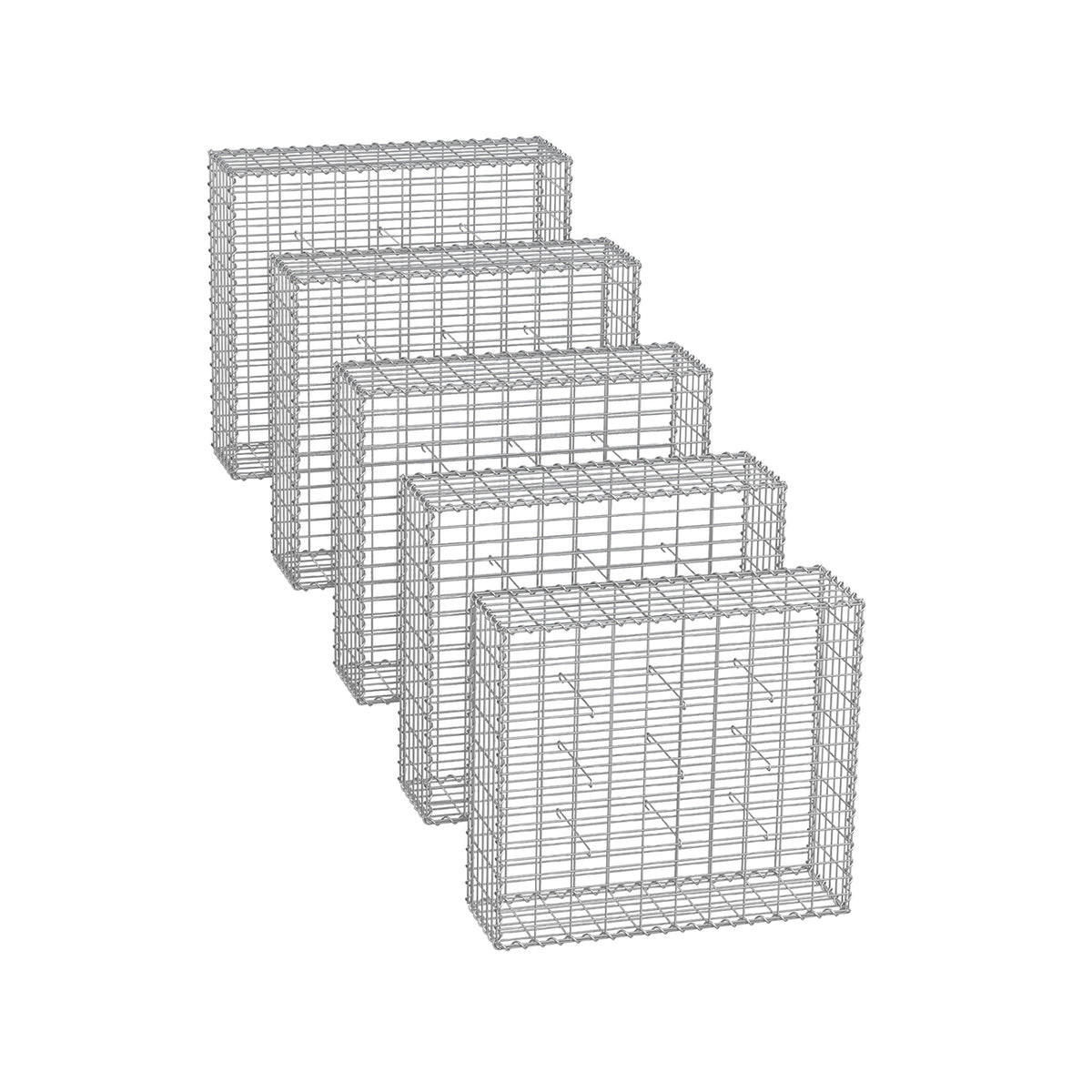 Gabionenkörbe mit 5 x 10 cm Maschenweite 5er Set