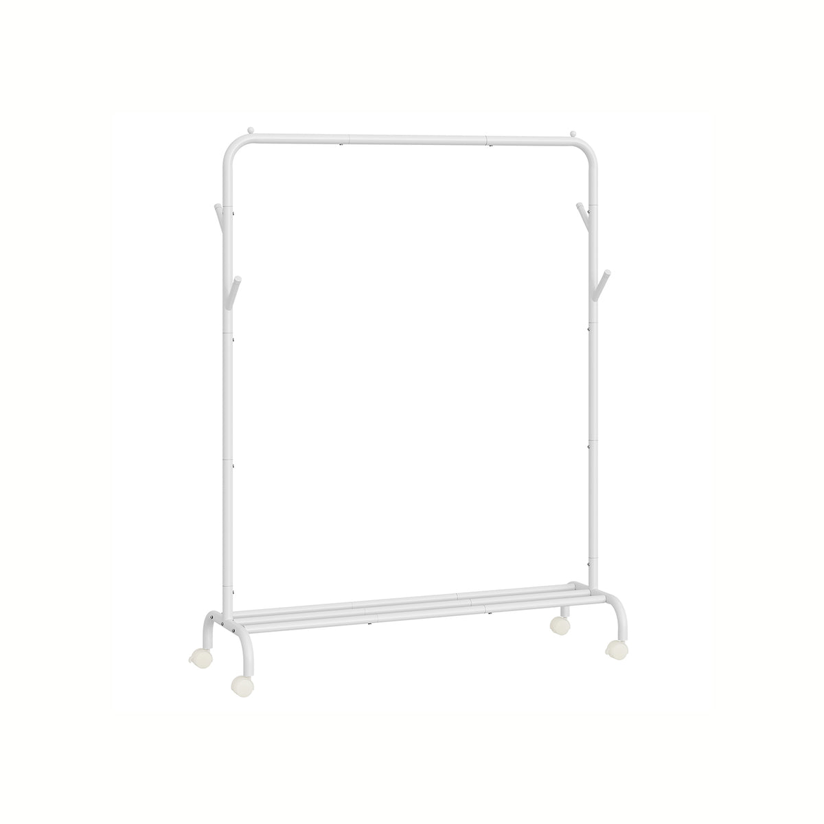 Kleiderständer auf Rollen 103,5 cm breit wolkenweiß