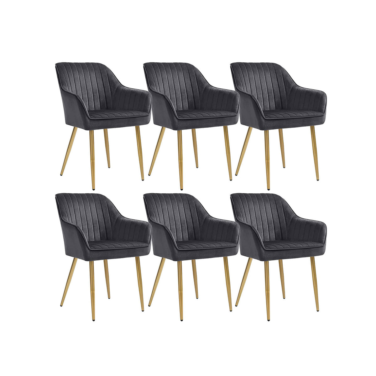 Esszimmerstühle 6er Set gepolstert