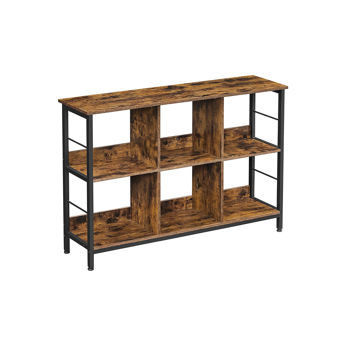 Industriestil Bücherregal Vintagebraun-Schwarz