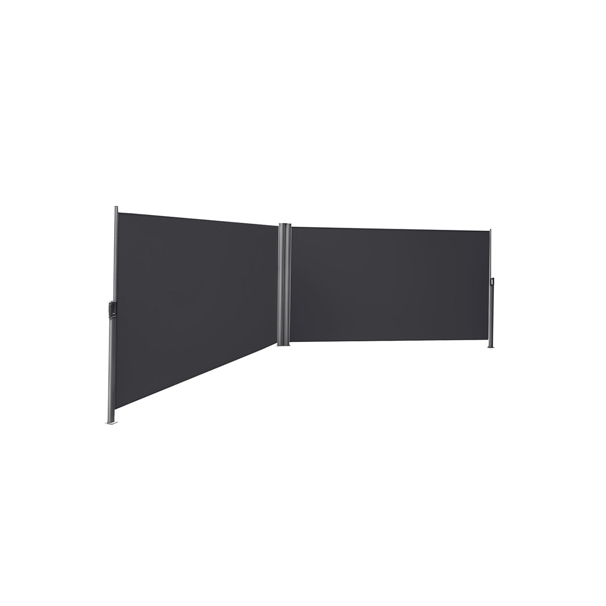 Doppelseitenmarkise 160 x 600 cm Anthrazit